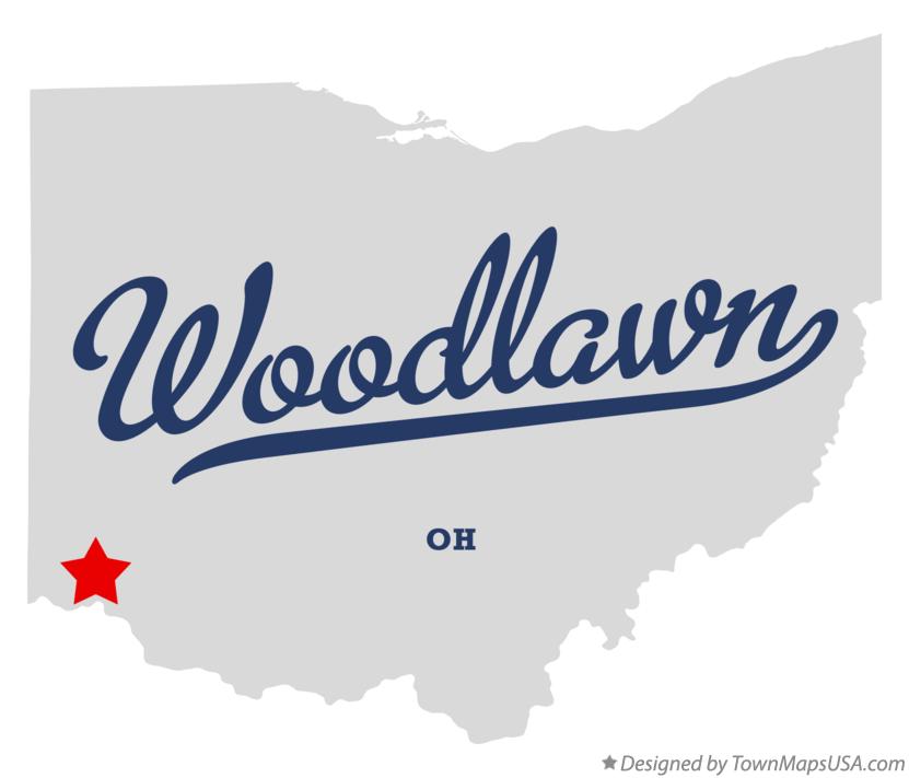 Map of Woodlawn Ohio OH