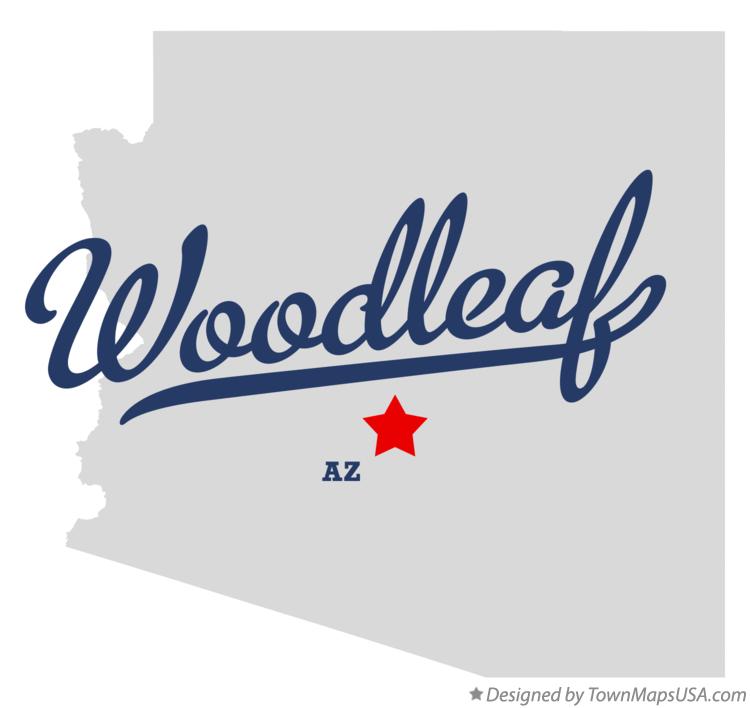 Map of Woodleaf Arizona AZ