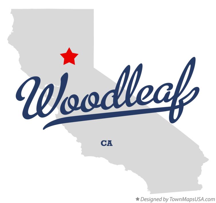 Map of Woodleaf California CA
