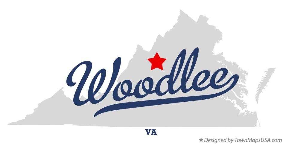 Map of Woodlee Virginia VA