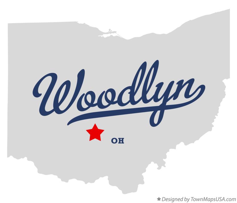 Map of Woodlyn Ohio OH