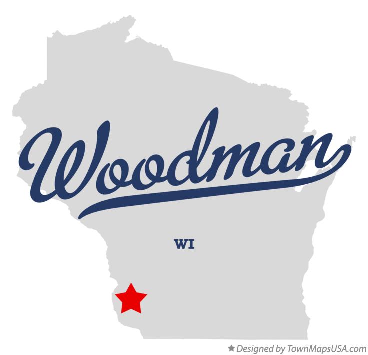 Map of Woodman Wisconsin WI