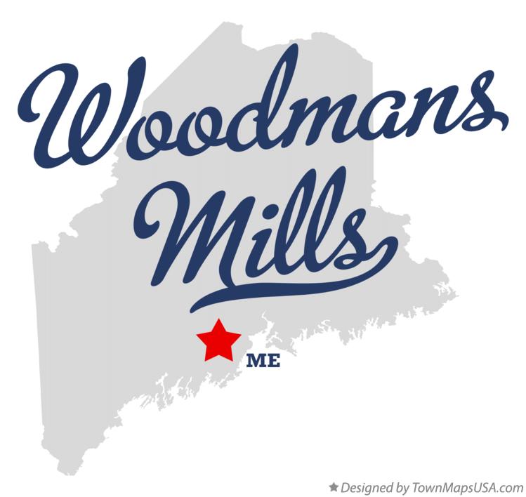 Map of Woodmans Mills Maine ME