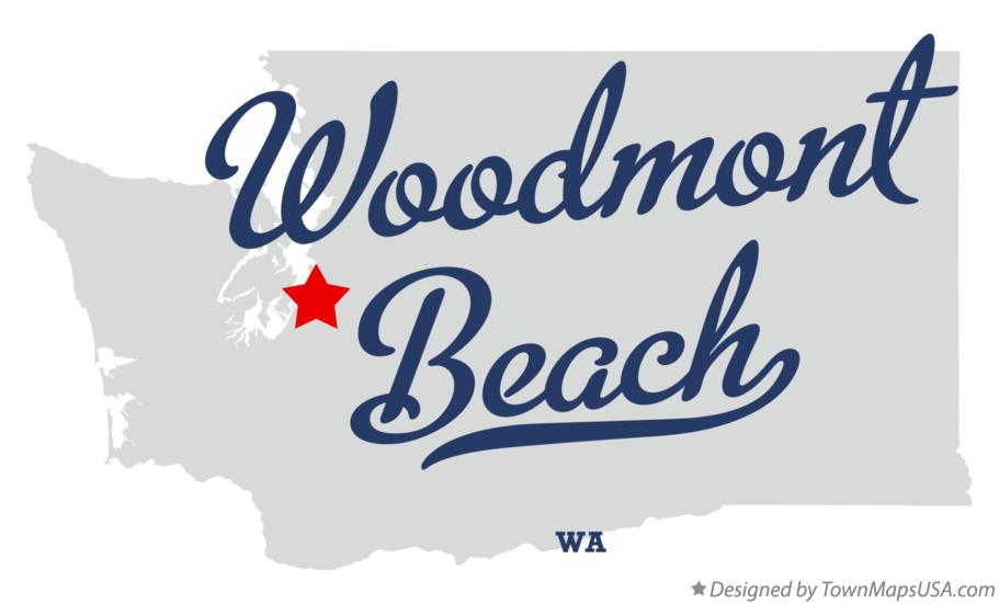 Map of Woodmont Beach Washington WA