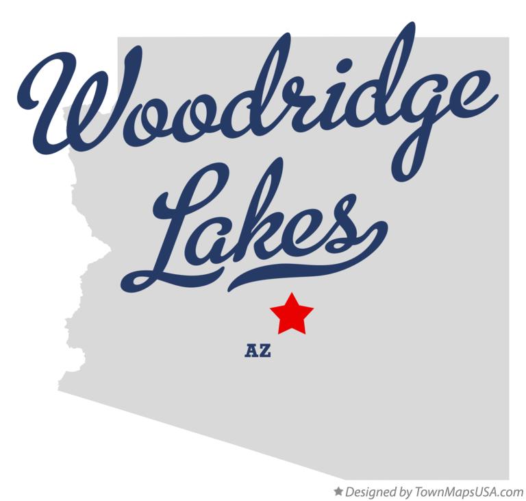 Map of Woodridge Lakes Arizona AZ