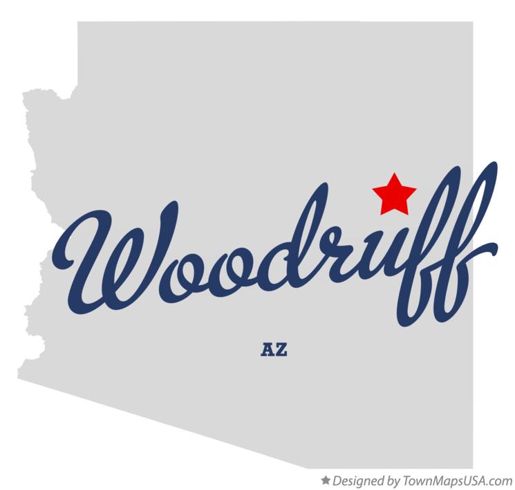 Map of Woodruff Arizona AZ