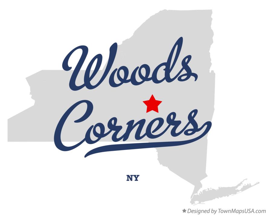 Map of Woods Corners New York NY