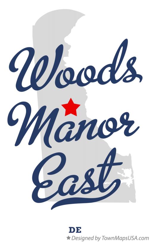 Map of Woods Manor East Delaware DE