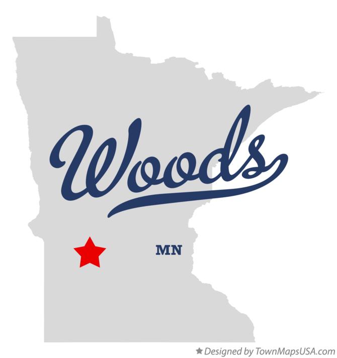 Map of Woods Minnesota MN