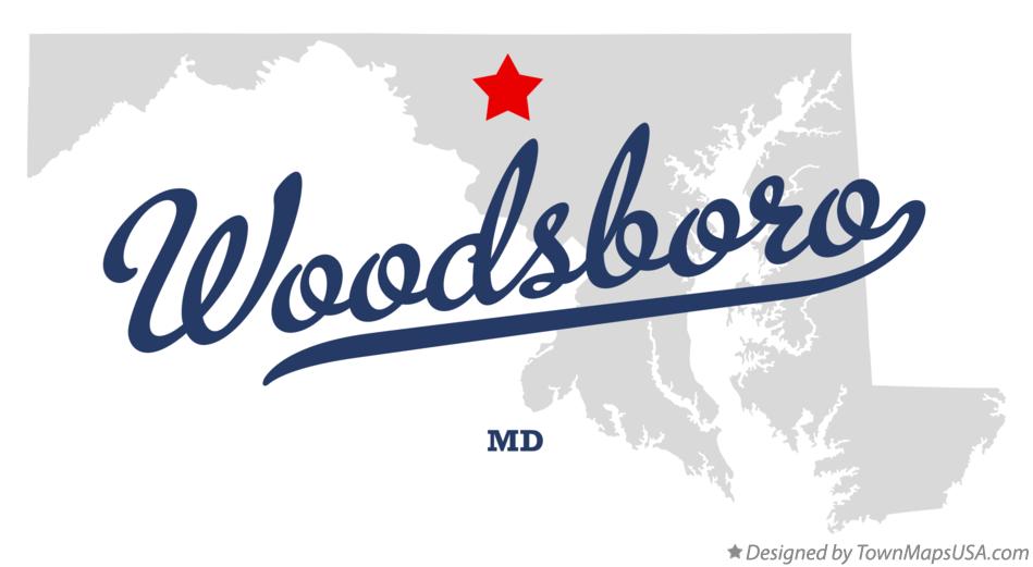 Map of Woodsboro Maryland MD