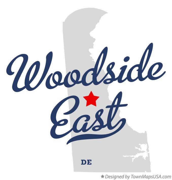 Map of Woodside East Delaware DE