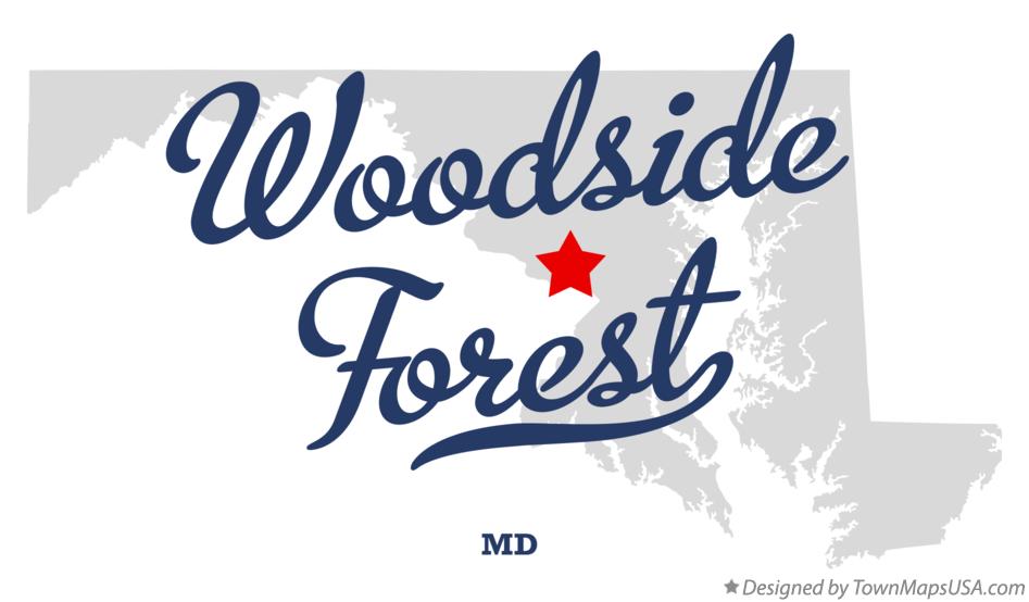 Map of Woodside Forest Maryland MD