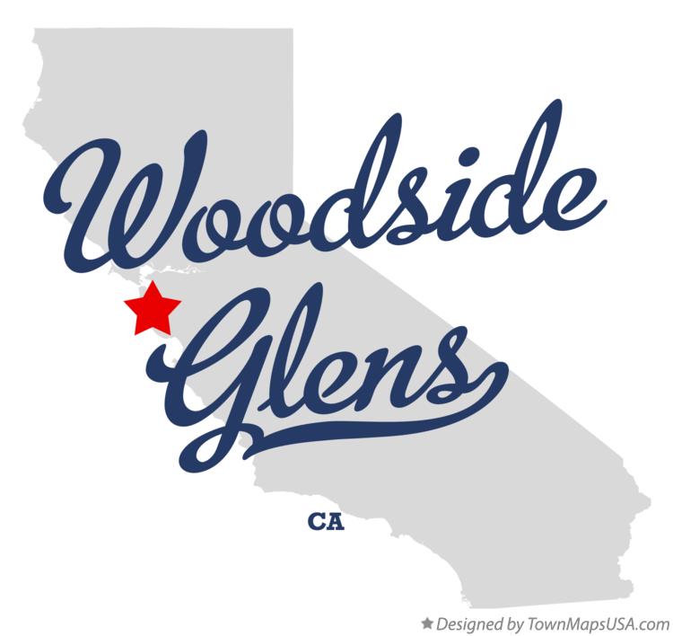 Map of Woodside Glens California CA