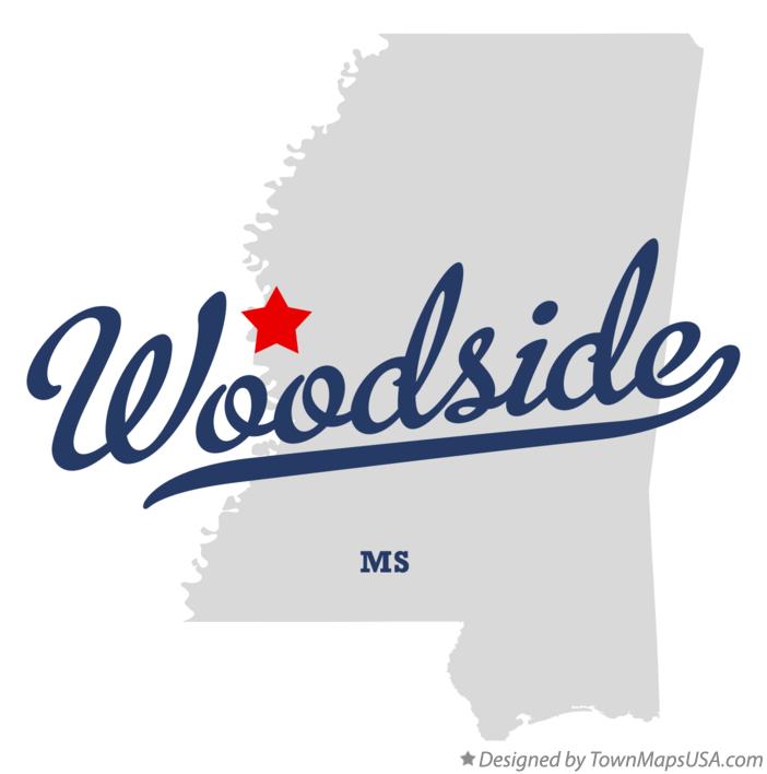 Map of Woodside Mississippi MS