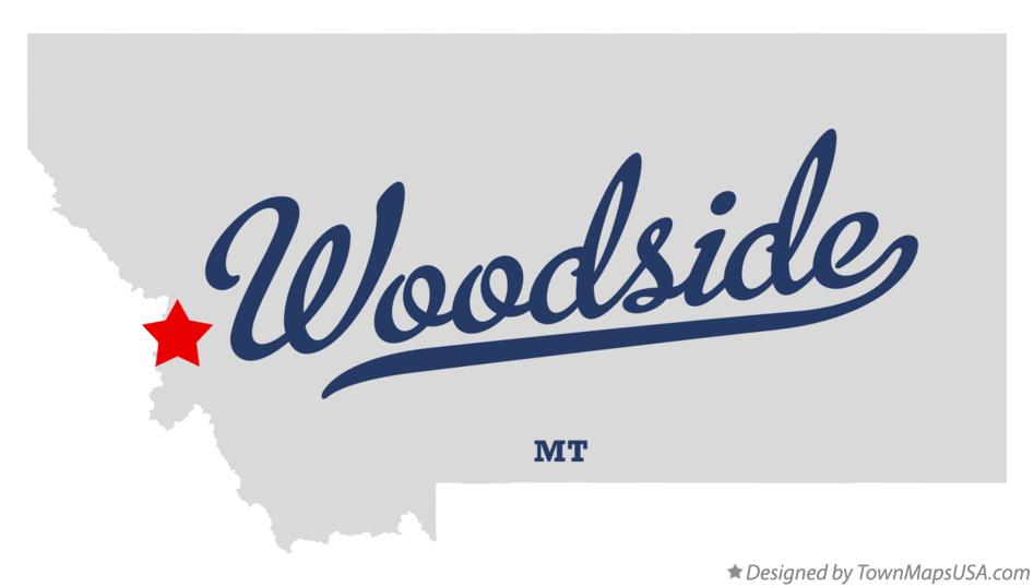Map of Woodside Montana MT