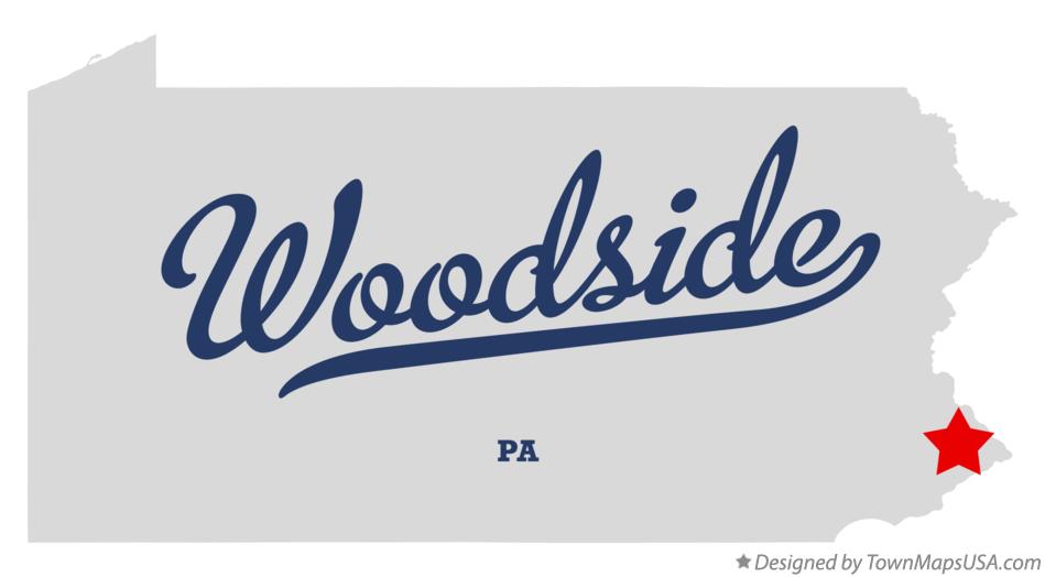 Map of Woodside Pennsylvania PA