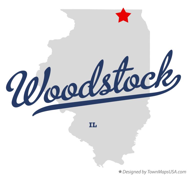Map of Woodstock Illinois IL