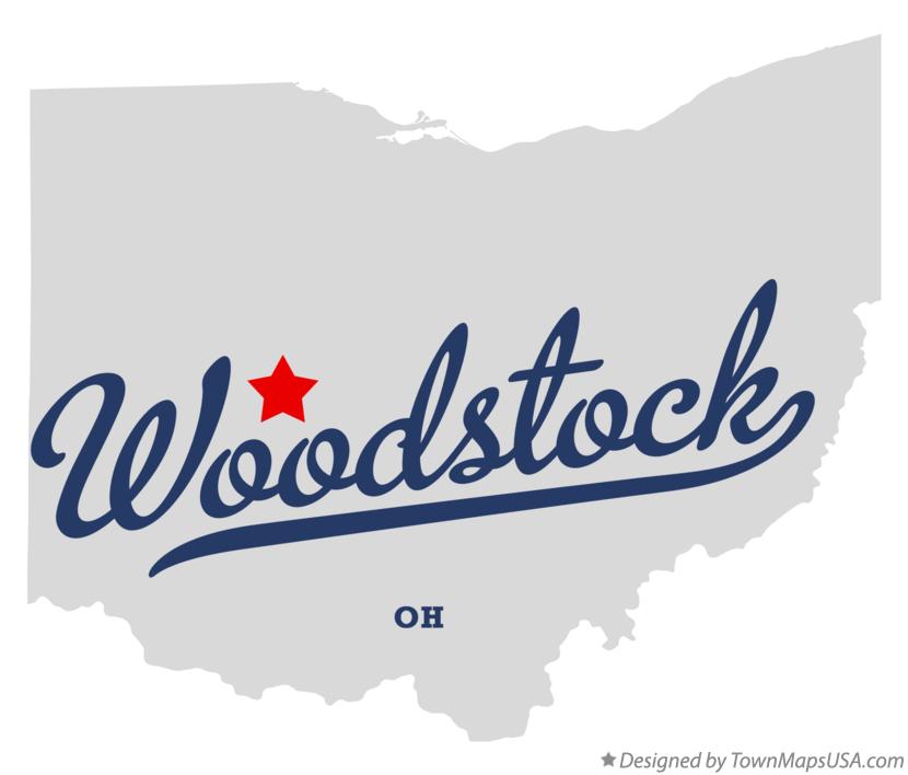 Map of Woodstock Ohio OH