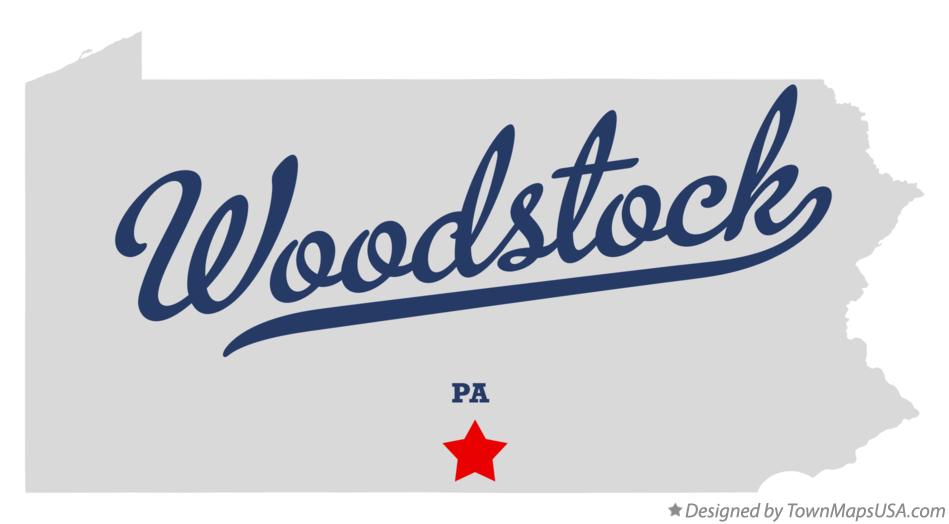 Map of Woodstock Pennsylvania PA