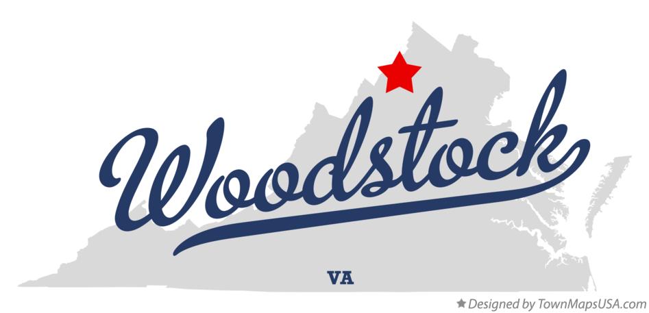Map of Woodstock Virginia VA