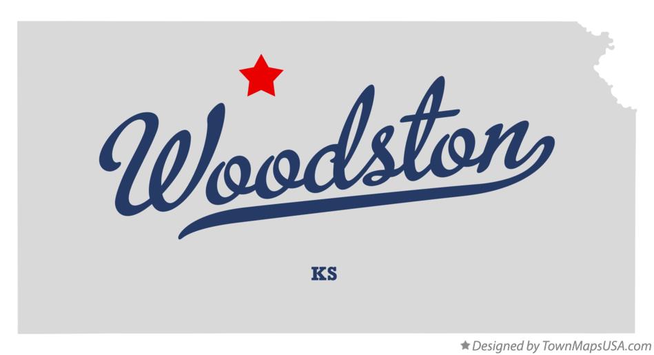 Map of Woodston Kansas KS