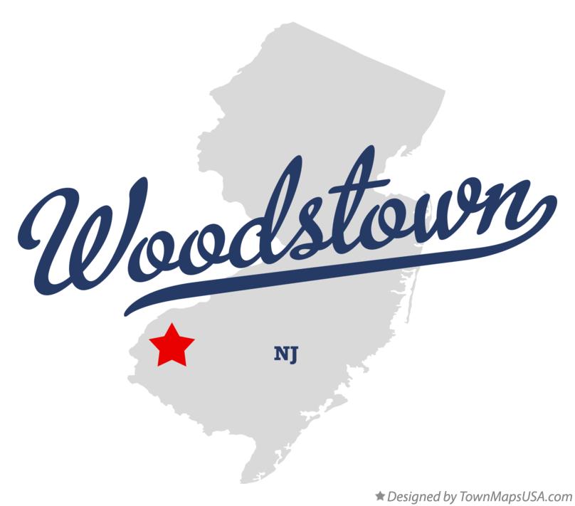Map of Woodstown New Jersey NJ