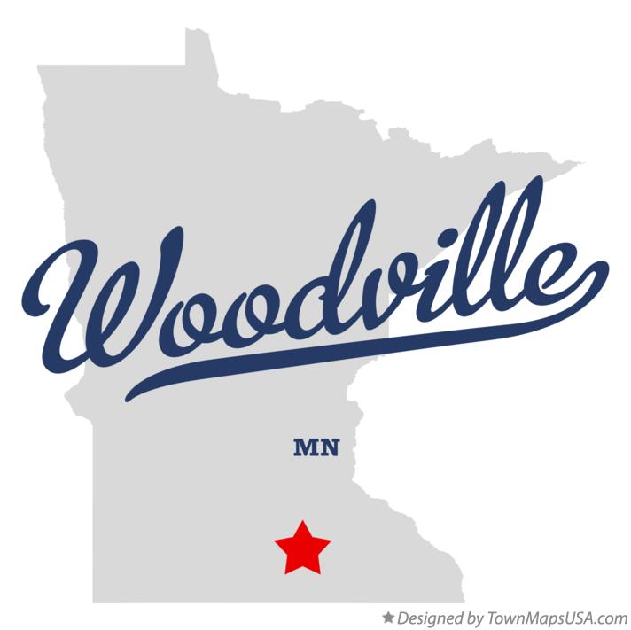 Map of Woodville Minnesota MN