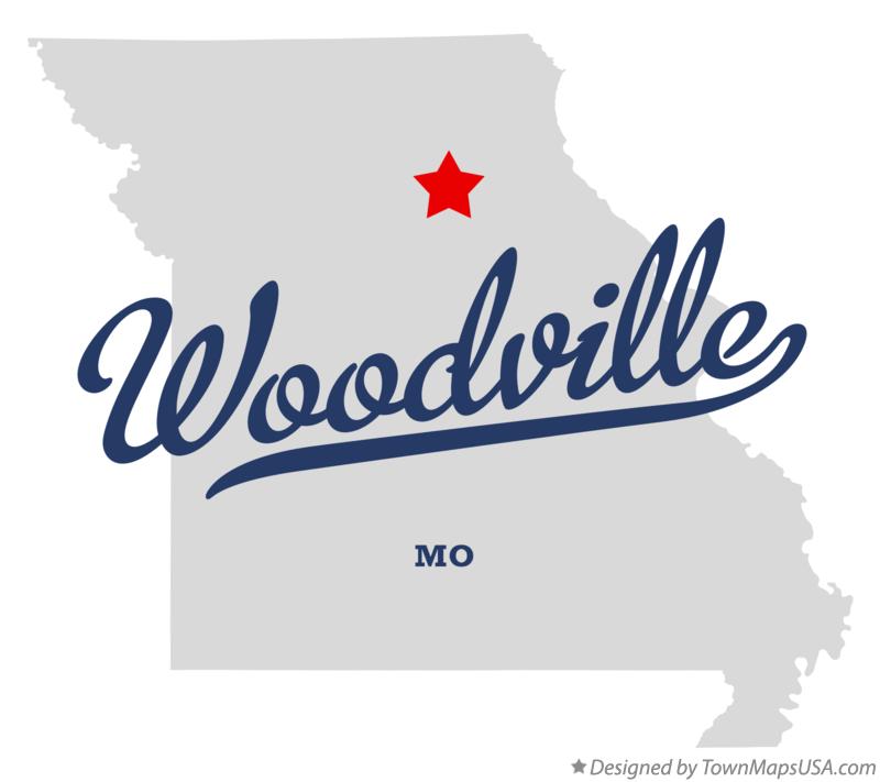 Map of Woodville Missouri MO