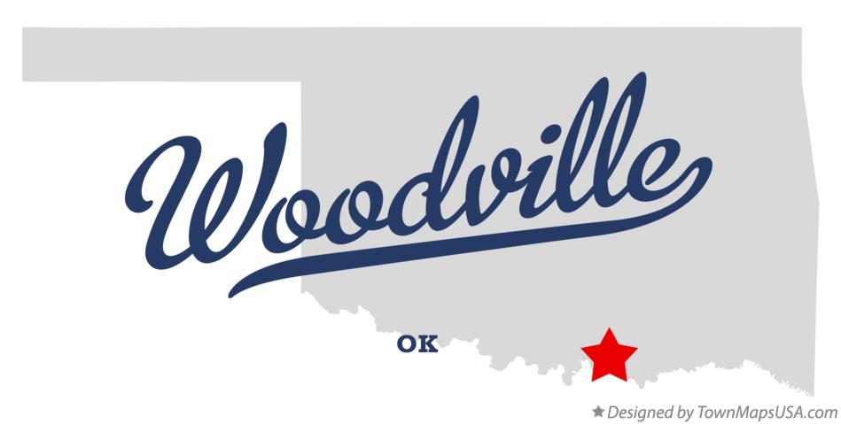 Map of Woodville Oklahoma OK