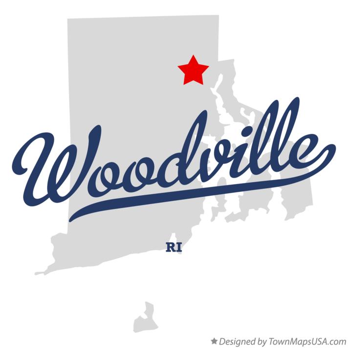 Map of Woodville Rhode Island RI