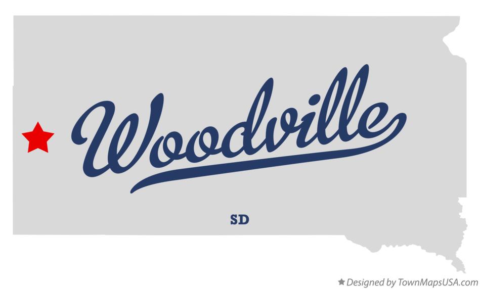 Map of Woodville South Dakota SD