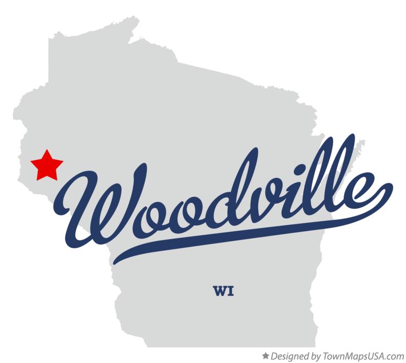 Map of Woodville Wisconsin WI