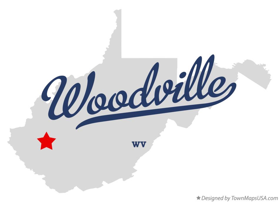 Map of Woodville West Virginia WV