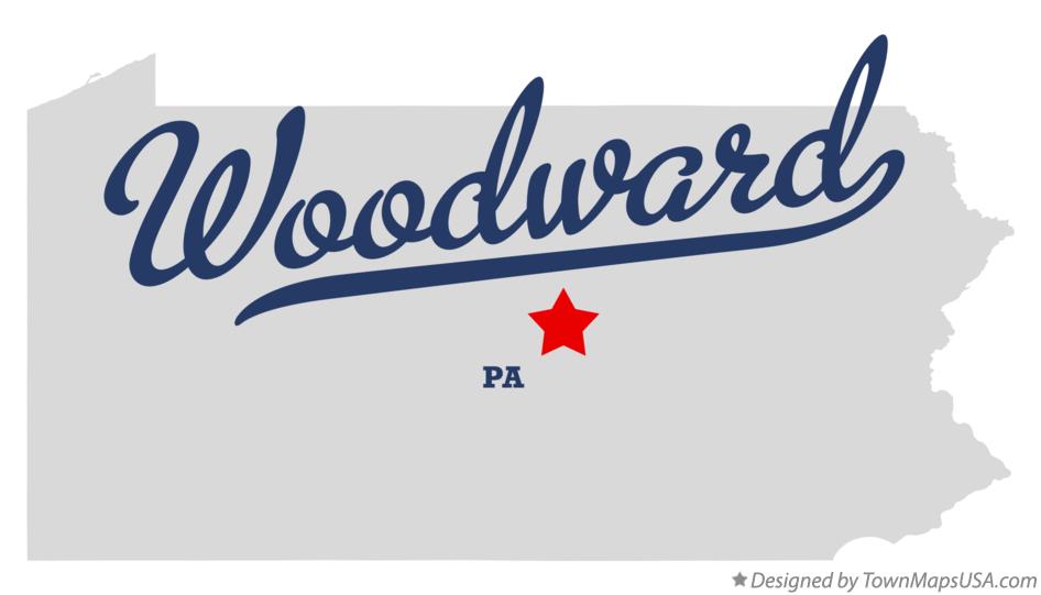 Map of Woodward Pennsylvania PA