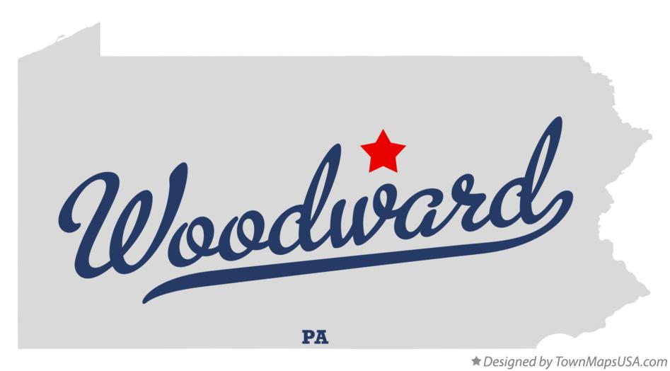 Map of Woodward Pennsylvania PA