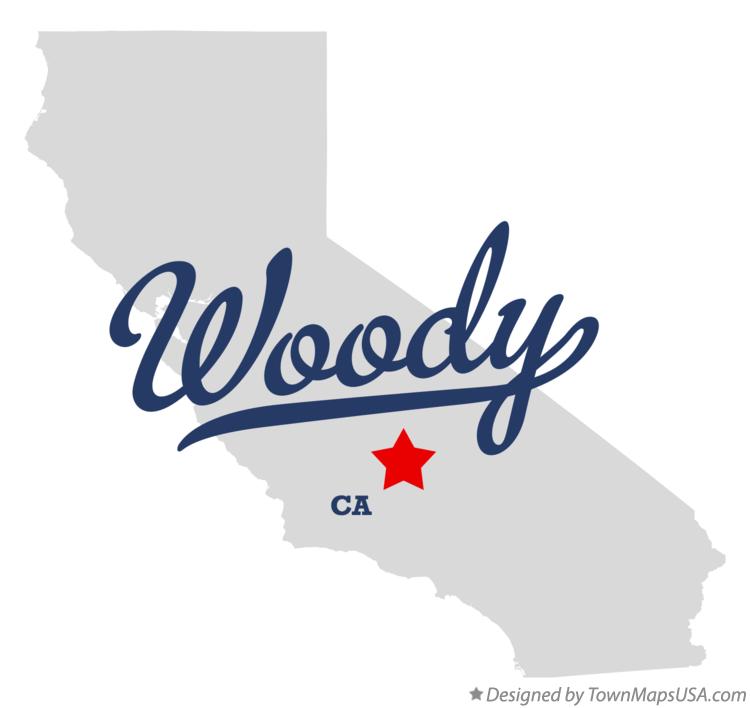Map of Woody California CA