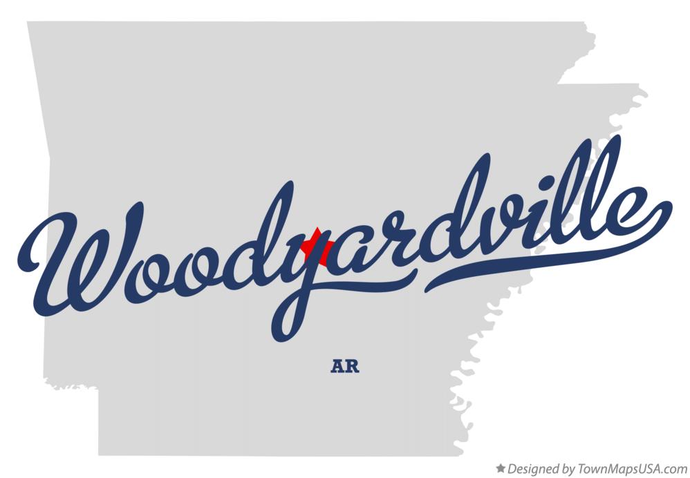 Map of Woodyardville Arkansas AR