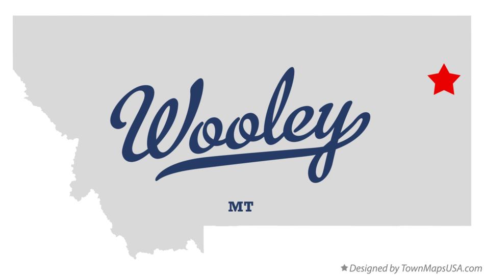 Map of Wooley Montana MT