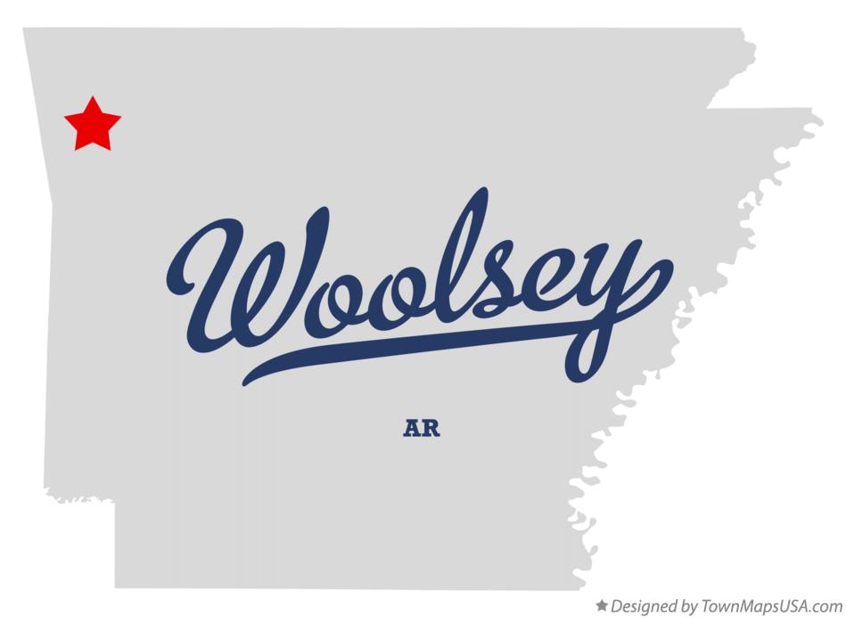 Map of Woolsey Arkansas AR