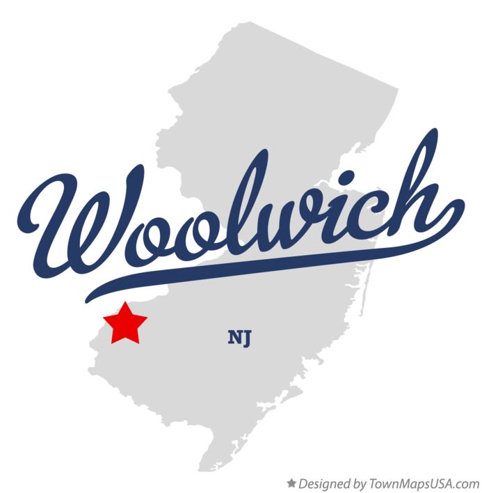 Map of Woolwich New Jersey NJ