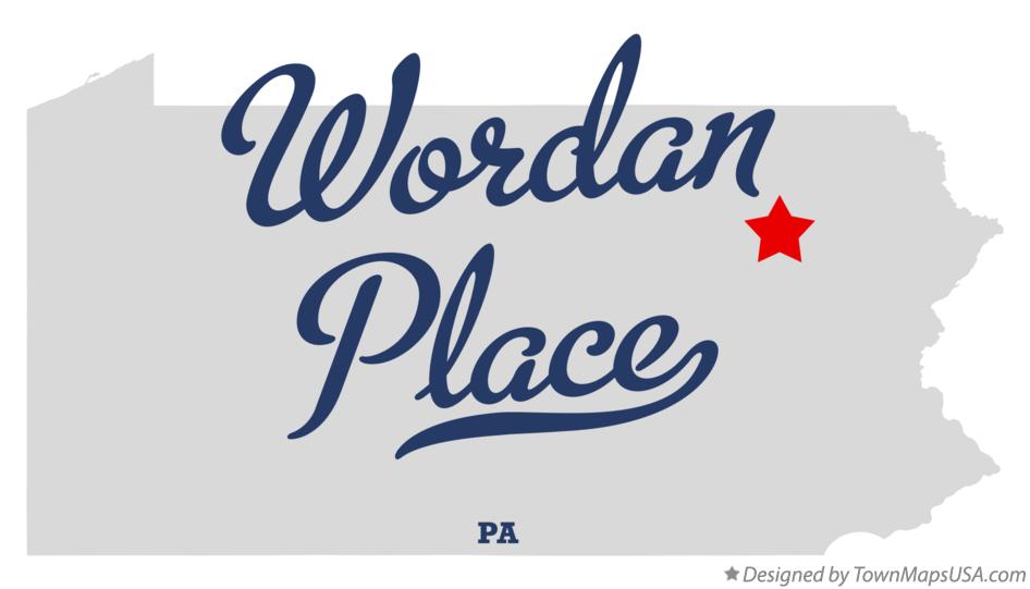 Map of Wordan Place Pennsylvania PA