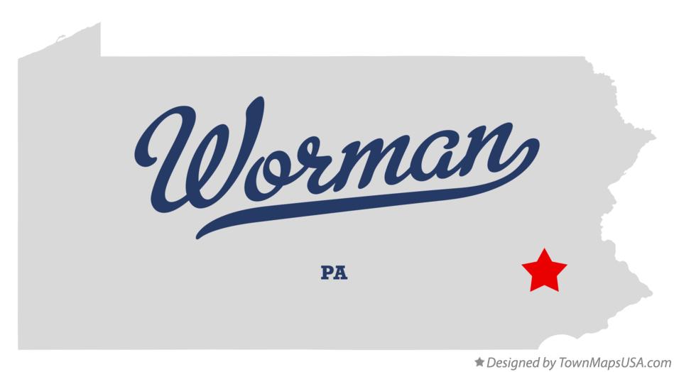 Map of Worman Pennsylvania PA
