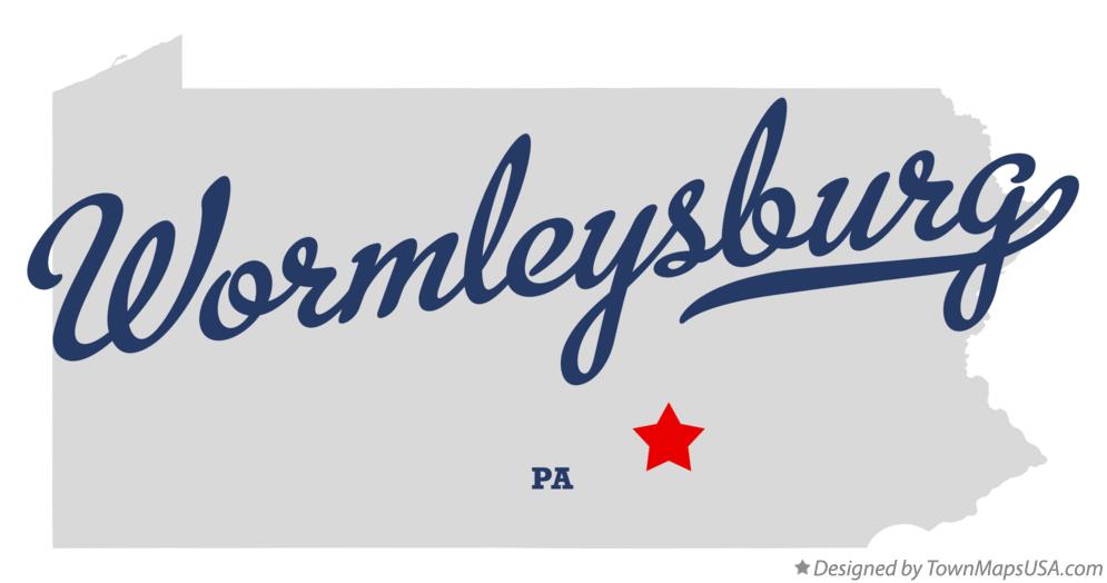 Map of Wormleysburg Pennsylvania PA