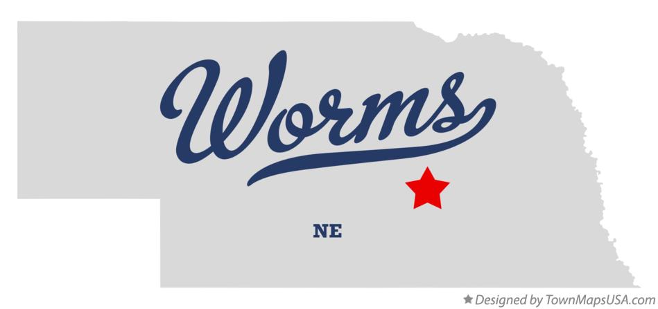 Map of Worms Nebraska NE