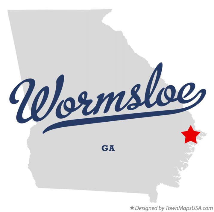 Map of Wormsloe Georgia GA
