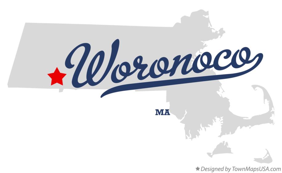 Map of Woronoco Massachusetts MA