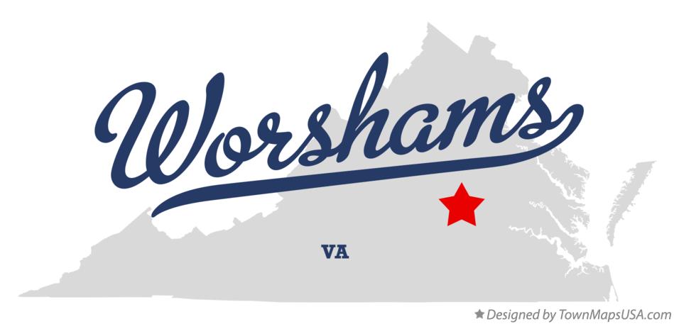 Map of Worshams Virginia VA