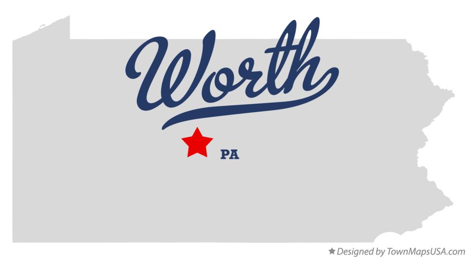 Map of Worth Pennsylvania PA