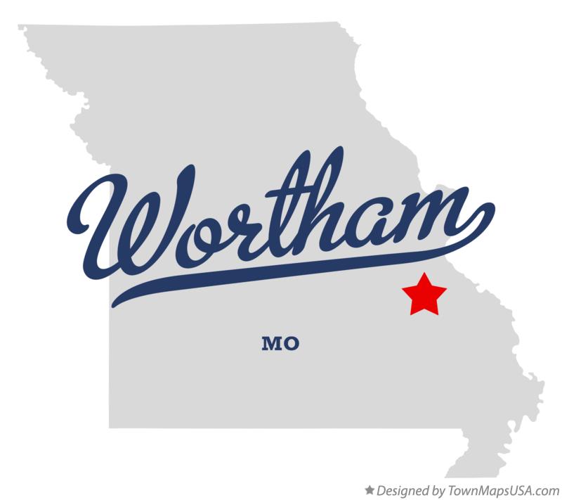 Map of Wortham Missouri MO