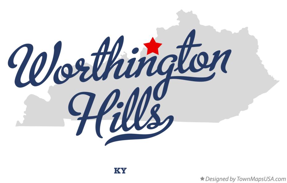 Map of Worthington Hills Kentucky KY